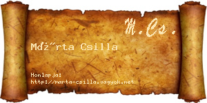 Márta Csilla névjegykártya