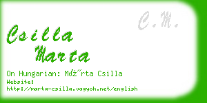 csilla marta business card